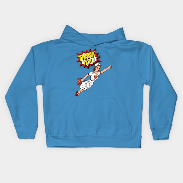 Super Nurse fight against coronavirus Kids Hoodie by byfab